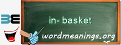 WordMeaning blackboard for in-basket